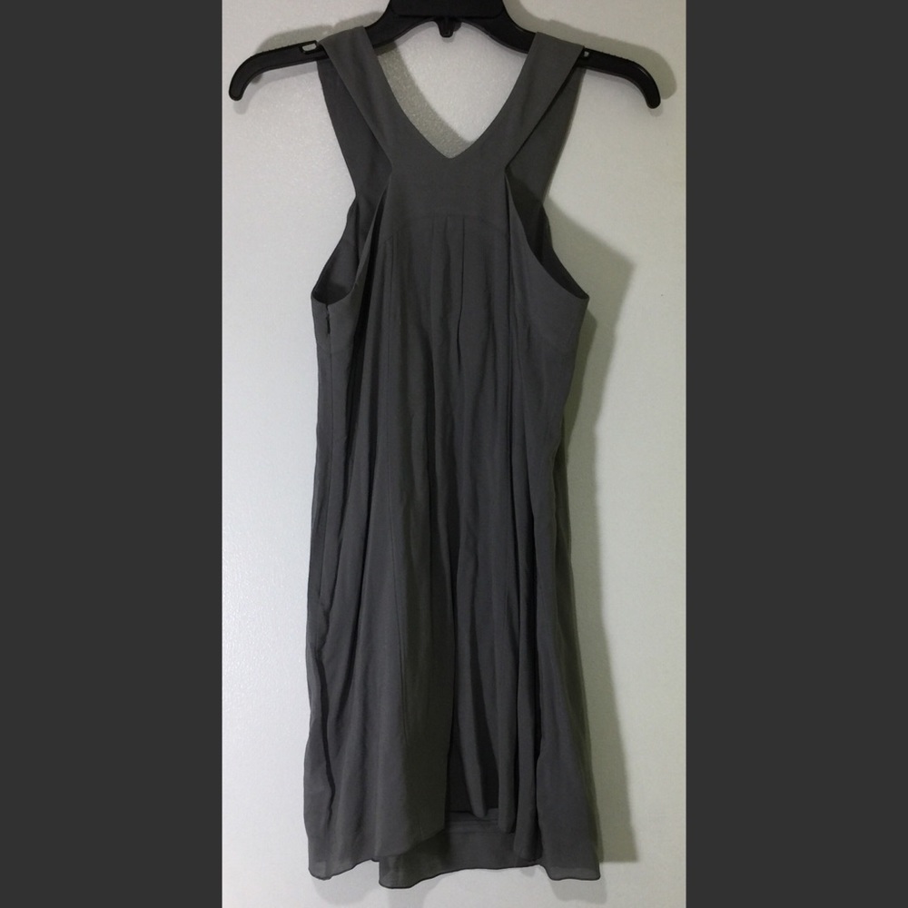 NWT Banana Republic Gray Embellished Silk Dress - Picture 3 of 6